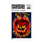 Flmaing Pumkin Oval lettered Postage
