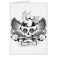Float in Love skull Cards