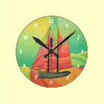 Float My Boat wall clocks