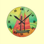 Float My Boat wall clocks