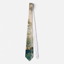 "Float Trip" River Scene Watercolor ties