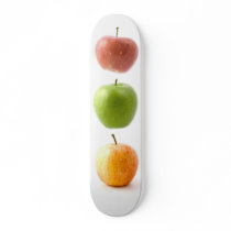 Floating Apples In Traffic Light Colours skateboards by lifesphere Floating Apples In Traffic Light Colours skateboards