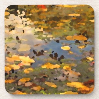Floating Autumn Leaves Abstract
