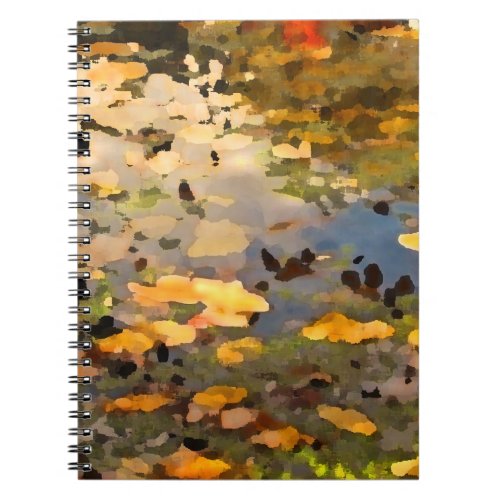 Floating Autumn Leaves Abstract Journals