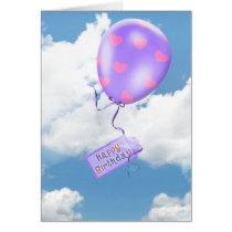 Floating Birthday Balloon cards