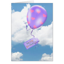 Floating Birthday Balloon Card