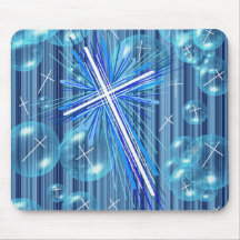 Floating Bubbles and the Cross. Mouse Pad