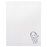 Floating Buffalo Bison Bull - fun line drawing art Custom Letterhead