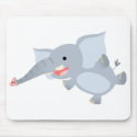 Floating Cartoon Elephant Mousepad