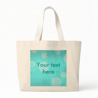 Floating circles and bubbles, canvas bag bag