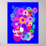 Floating Circles Blue Print