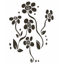 Floating Flowers Black t-shirts