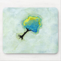 Floating flying tree fun minimalist modern art mousepads
