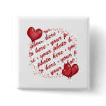 Floating Heart Balloons Photo Frame buttons