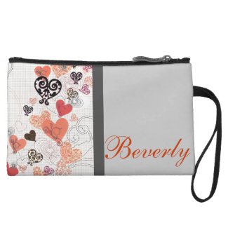 Floating Hearts Custom Wristlet