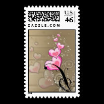 Floating Hearts postage