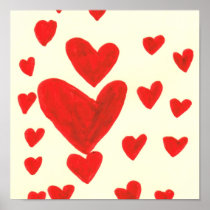 Floating Hearts Print