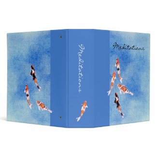 Floating Koi blue Binder binder