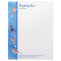 Floating Koi blue Letterhead