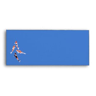 Floating Koi blue Letterhead Envelope envelope
