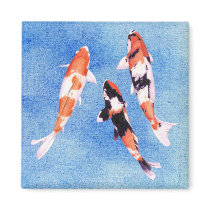 Floating Koi Blue Magnet