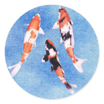 Floating Koi Blue Sticker