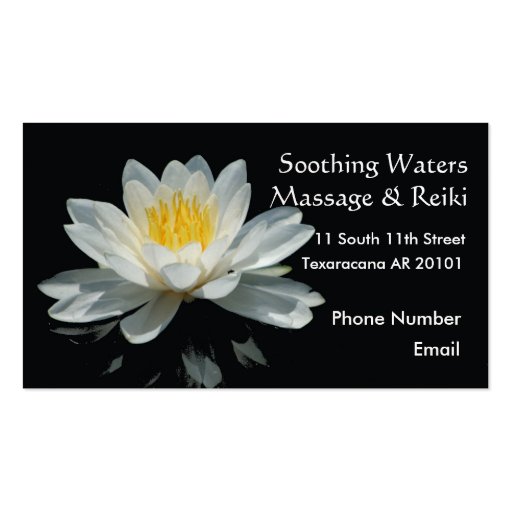 Lotus Flower Business Cards Template floating lotus flower sided standard business cards Lotus Flower Business Cards Template floating lotus flower sided standard business cards
