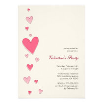 Floating Love Hearts | Valentine's Party Custom Announcements