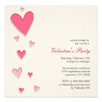 Floating Love Hearts | Valentine's Party Personalized Invites