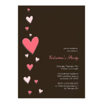 Floating Love Hearts | Valentine's Party Custom Invites