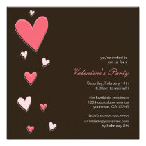 Floating Love Hearts | Valentine's Party Custom Invites