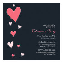 Floating Love Hearts | Valentine's Party Invitations