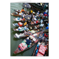 Floating Market At Amphawa, Thailand cards