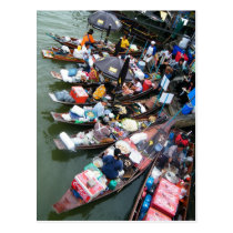 Floating Market At Amphawa, Thailand postcards