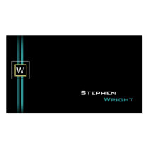 Floating Monogram Cube Modern Custom Color Business Card Template