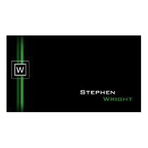 Floating Monogram Modern Custom Color Business Cards
