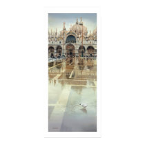 "Floating Palace" Architecture Watercolor posters