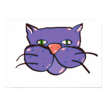 floating purple cat head posters by lissame73 floating purple cat head posters