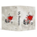 Floating Red Hearts binder