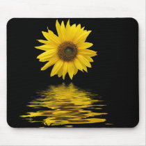 Floating sunflower mousepads