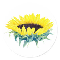 Floating Sunflower stickers