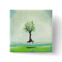 Floating tree colorful modern art In Motion Simple buttons