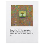 Floating tree earthy natural unique painting art flyers
