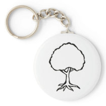 Floating tree - fun original design symbol art keychains