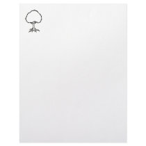 Floating tree - fun original design symbol art custom letterhead