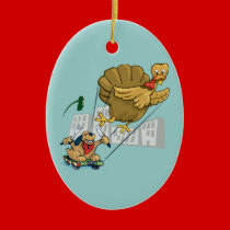Floating Turkey Dinner ornaments
