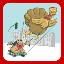 Floating Turkey Dinner stickers
