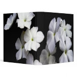 Floating White Blossoms Floral Avery Binder