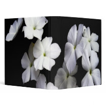 Floating White Blossoms Floral Avery Binder