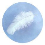 Floating white feather Sticker's